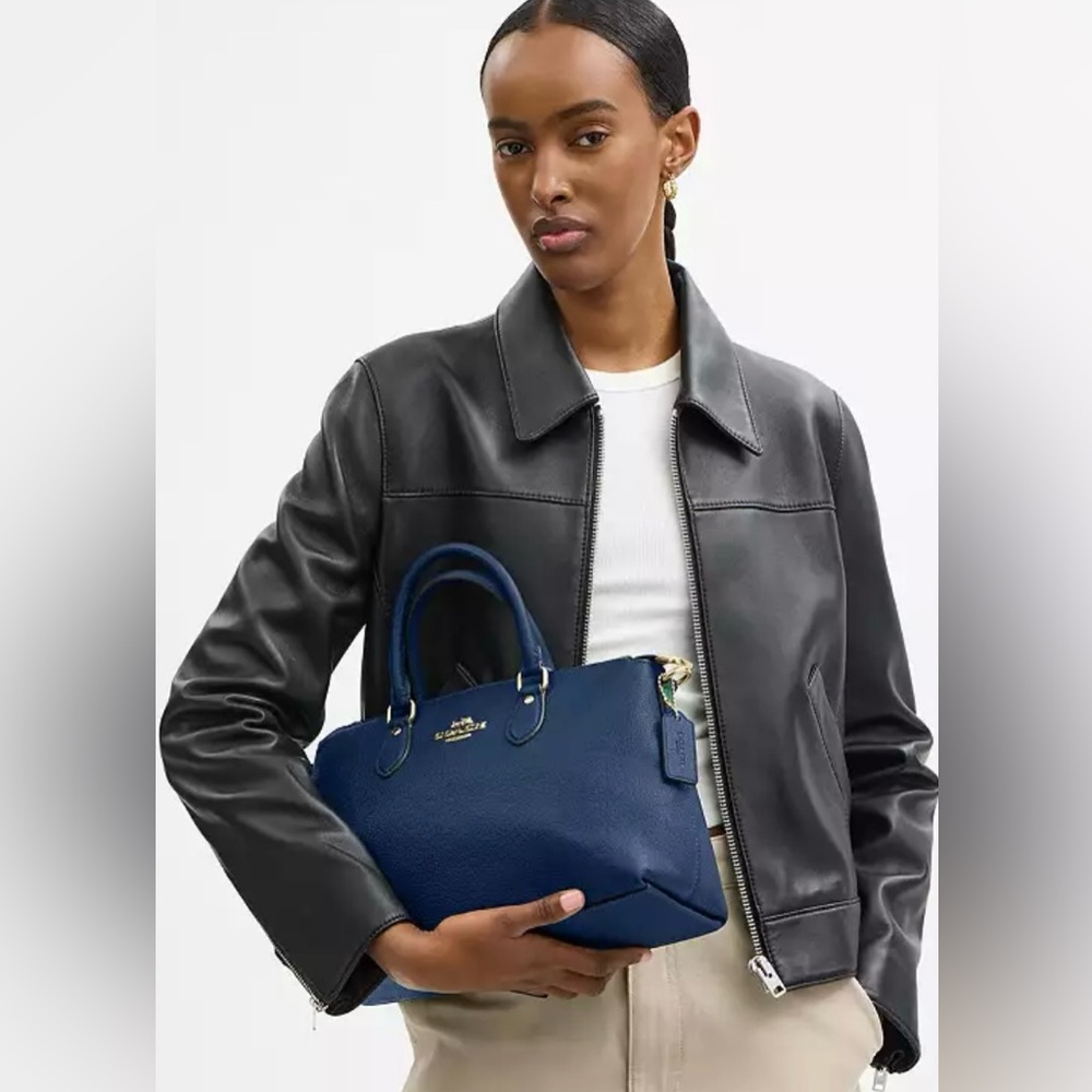 Coach Georgia Satchel Bag Deep blue free unbranded chain CR156 price is firm - Picture 2 of 16